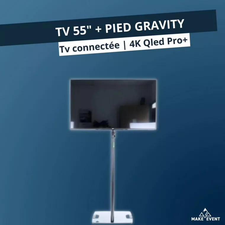 TV 55" SUR PIED GRAVITY, Grenoble, Make Alpes Event
